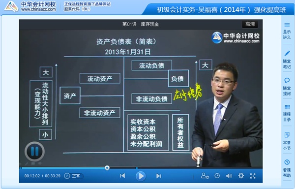 吳福喜2014初級(jí)會(huì)計(jì)職稱《初級(jí)會(huì)計(jì)實(shí)務(wù)》強(qiáng)化班高清課程