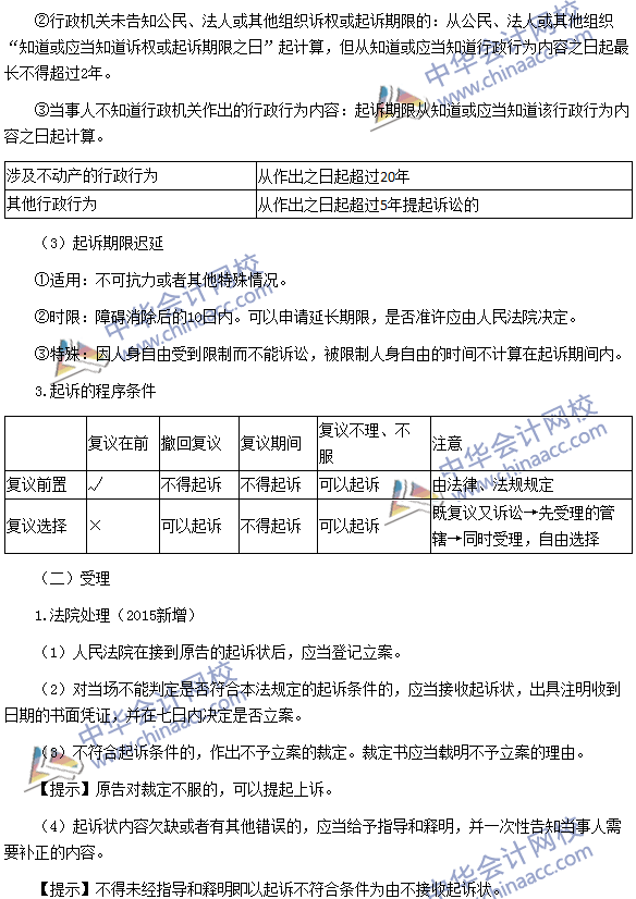 《涉稅服務(wù)相關(guān)法律》：行政訴訟的起訴和受理