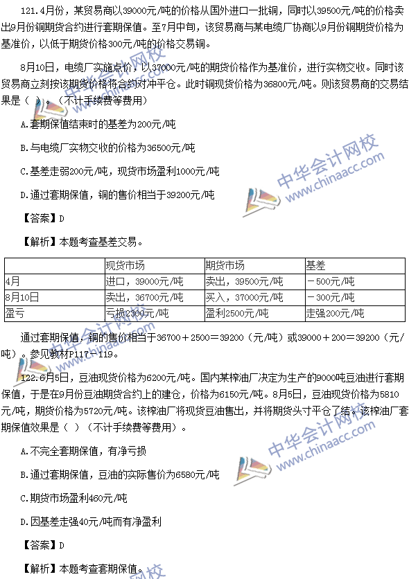 2016年期貨從業(yè)資格考試《期貨基礎(chǔ)知識》樣卷綜合題及答案