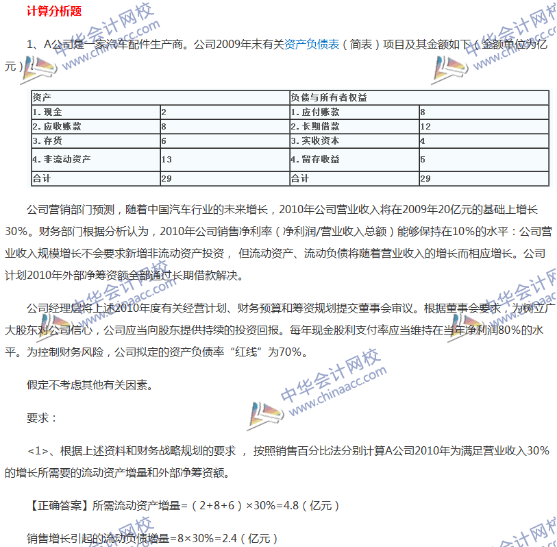 2017中級會計(jì)職稱《財(cái)務(wù)管理》全真模擬試題第五套（4）