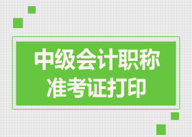 山東中級會(huì)計(jì)職稱準(zhǔn)考證打印