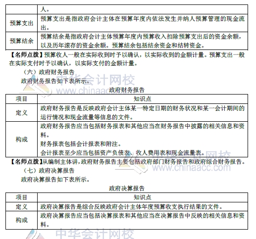 2018年初級會計實務(wù)改革第8章內(nèi)容 政府會計概述