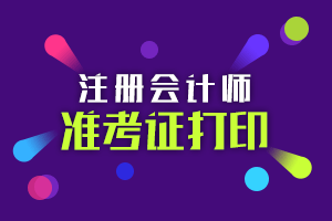 2018注冊會計師（cpa）準考證打印入口