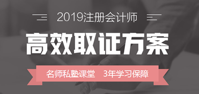 2019年注冊會(huì)計(jì)師高效取證方案上線 早報(bào)名早學(xué)習(xí)！