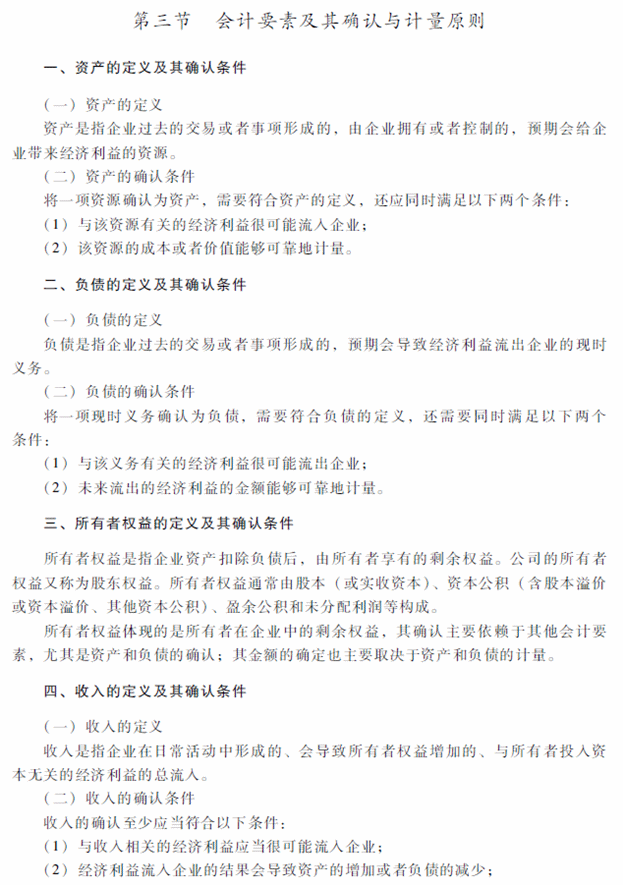 2018年中級會(huì)計(jì)職稱《中級會(huì)計(jì)實(shí)務(wù)》考試大綱（第一章）