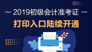 2019初級準(zhǔn)考證打印入口