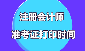 海南海口2019年注冊會(huì)計(jì)師考試什么時(shí)候打印準(zhǔn)考證