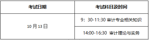 審計師考試安排