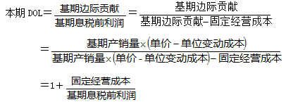 經(jīng)營(yíng)杠桿系數(shù)