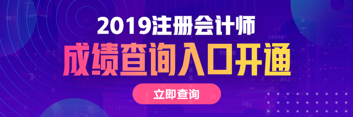 四川2019年注冊會(huì)計(jì)師成績查詢