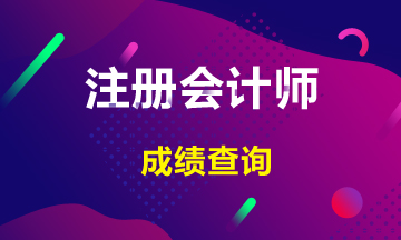 北京注冊會計師成績查詢入口開通啦