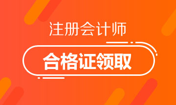 2019年寧夏銀川注冊會(huì)計(jì)師合格證書領(lǐng)取時(shí)間