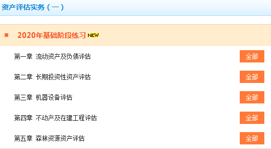 2020年《資產(chǎn)評估實(shí)務(wù)一》基礎(chǔ)階段習(xí)題已更新至第五章