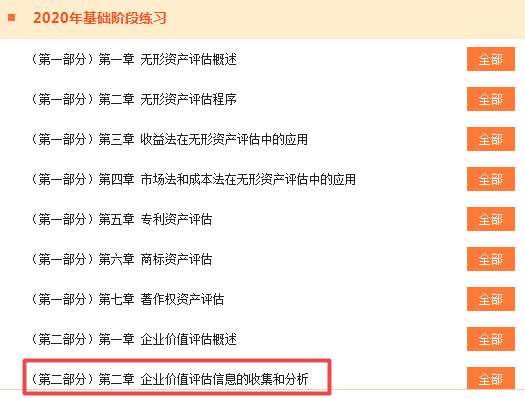 2020《資產(chǎn)評(píng)估實(shí)務(wù)二》基礎(chǔ)階段習(xí)題庫更新進(jìn)度！