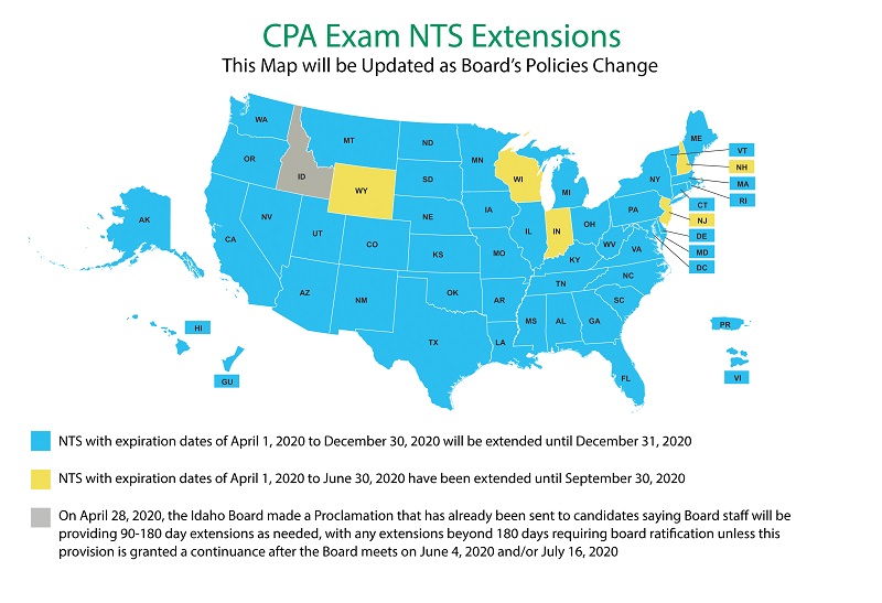 2020年AICPA準(zhǔn)考證NTS有效期延期又又又又又更新啦！