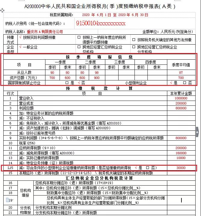 小微企業(yè)請注意！企業(yè)所得稅季度申報表有變化！