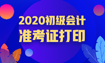 什么時(shí)候打印2020山東初級(jí)會(huì)計(jì)準(zhǔn)考證？