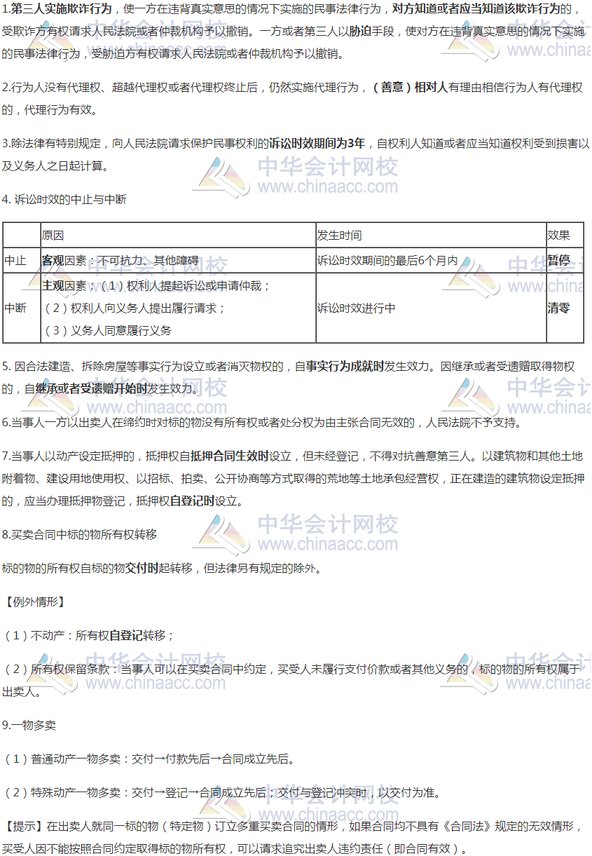 【考前狂背】2020年注冊會計師《經(jīng)濟法》考前速記手冊