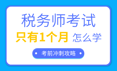 稅務(wù)師考試一個(gè)月沖刺方法2