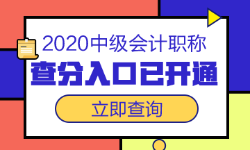 浙江舟山市2020年中級會計職稱成績查詢?nèi)肟谝验_通！