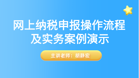 網上納稅申報操作流程及實務案例演示