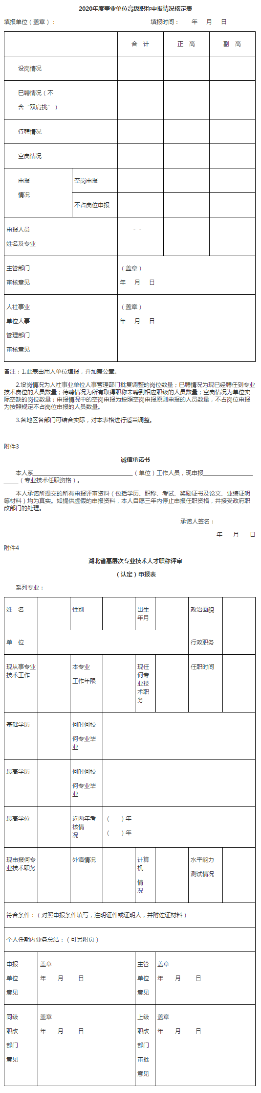 湖北2020年正高級(jí)、高級(jí)會(huì)計(jì)師評(píng)審申報(bào)材料的通知