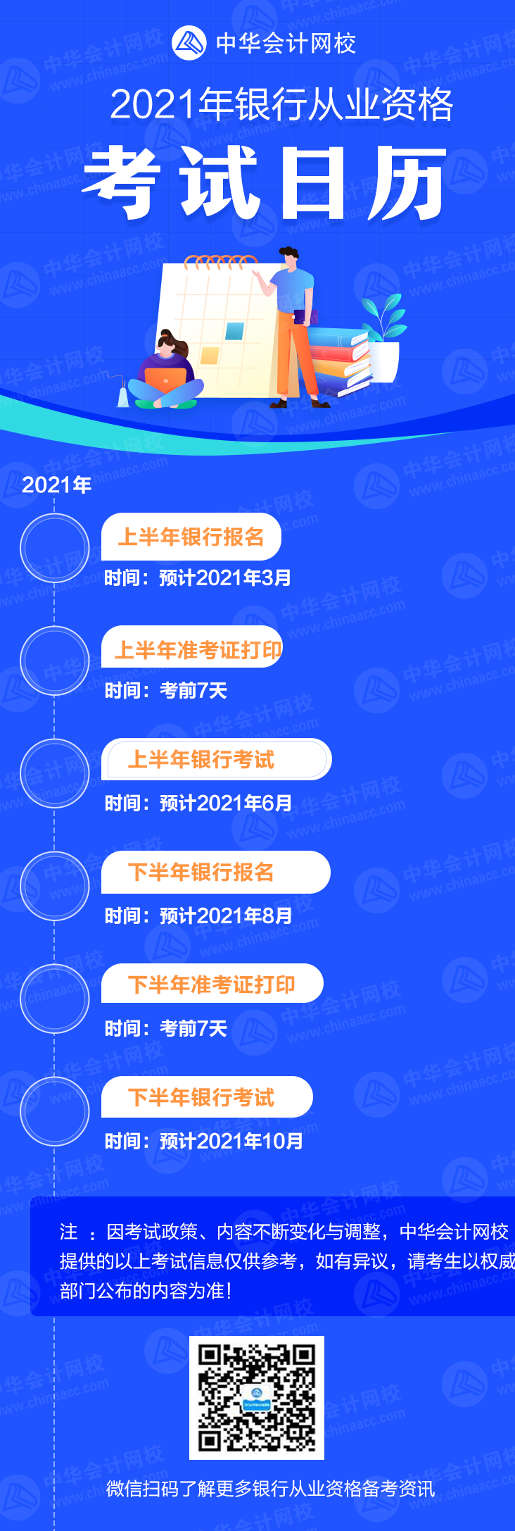 收藏！2021年銀行從業(yè)資格考試關(guān)鍵時(shí)間點(diǎn)一覽！