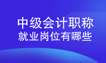 中級會(huì)計(jì)職稱就業(yè)崗位有哪些？速來查看