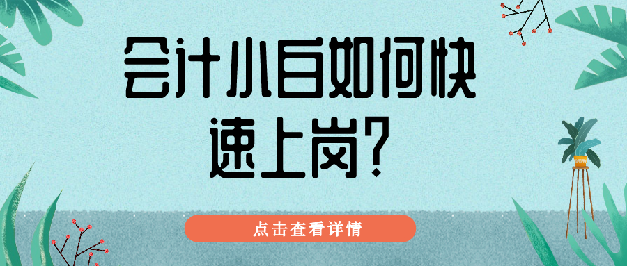 一篇讓財會小白不再迷茫 快速上崗！記得收藏