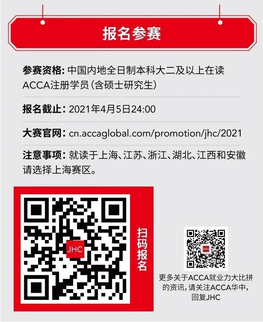 2021年ACCA JHC全國就業(yè)力大比拼開啟！職場演練等你來！