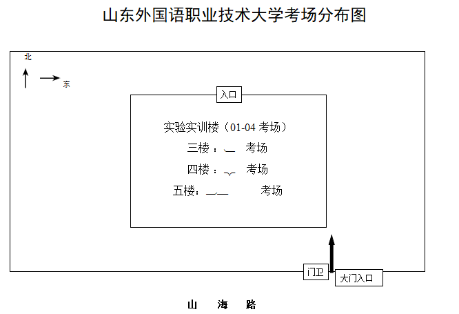 日照考區(qū)2021年度經(jīng)濟(jì)（高級(jí)）專業(yè)技術(shù)資格考試考點(diǎn)地址及考場(chǎng)分布平面圖