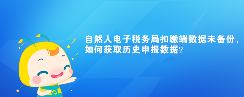 自然人電子稅務(wù)局扣繳端數(shù)據(jù)未備份，如何獲取歷史申報數(shù)據(jù)？