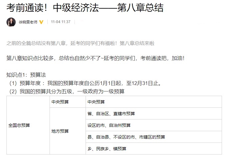 徐曉雯：考前通讀！中級(jí)會(huì)計(jì)經(jīng)濟(jì)法精華考點(diǎn)總結(jié)【第8章】