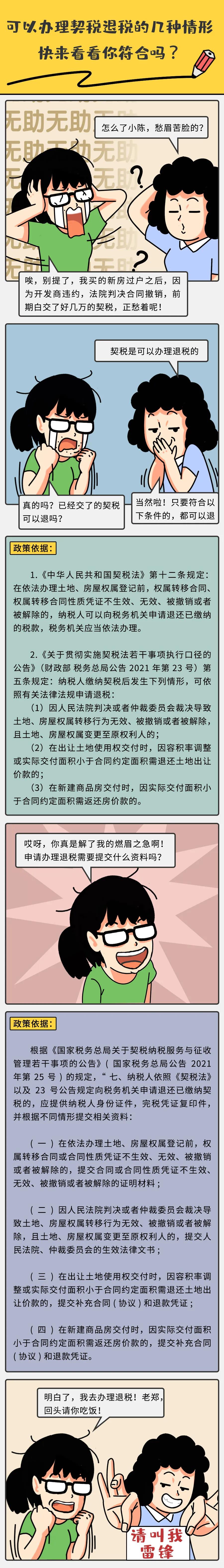 這幾種情形可以辦理契稅退稅！快來看看你符合嗎？