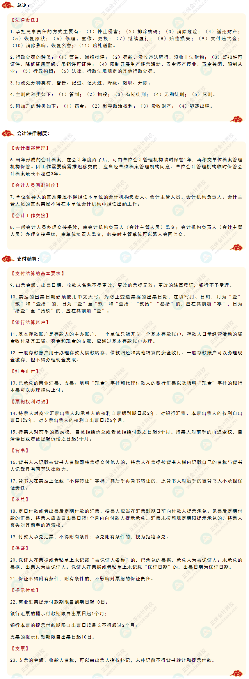 【收藏】2022初級會計《經(jīng)濟法基礎》必背法條強勢來襲！