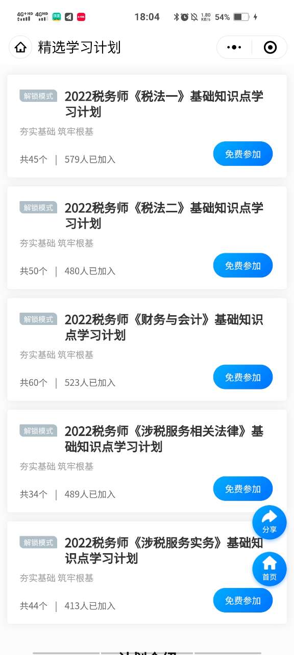 2022稅務(wù)師基礎(chǔ)知識打卡計(jì)劃