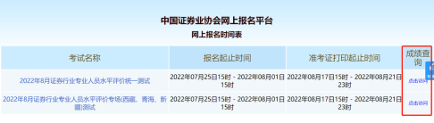 提醒??！8月證券統(tǒng)考成績查詢開通啦！