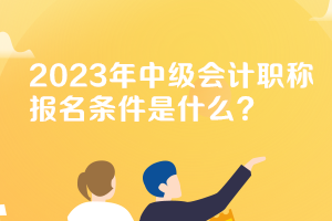 安徽2023年中級(jí)會(huì)計(jì)職稱考試報(bào)名條件要求是什么？