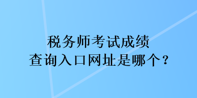 稅務師考試成績查詢?nèi)肟诰W(wǎng)址是哪個？