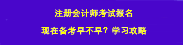 注冊會計師考試報名 現在備考早不早？學習攻略