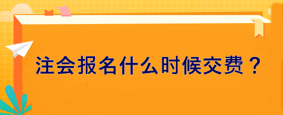 注會報名什么時候交費？