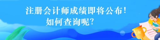 注冊(cè)會(huì)計(jì)師成績(jī)即將公布！如何查詢呢？