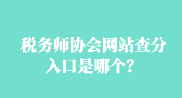 稅務師協(xié)會網(wǎng)站查分入口是哪個？