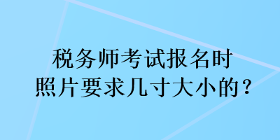 稅務(wù)師考試報名時照片要求幾寸大小的？