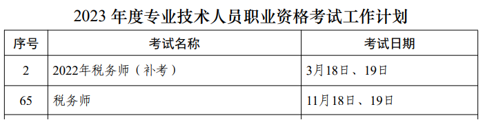 2023稅務(wù)師考試時(shí)間