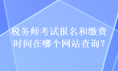 稅務(wù)師考試報(bào)名和繳費(fèi)時(shí)間在哪個(gè)網(wǎng)站查詢(xún)？