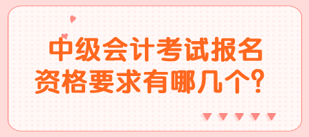 中級(jí)會(huì)計(jì)考試報(bào)名資格要求有哪幾個(gè)？