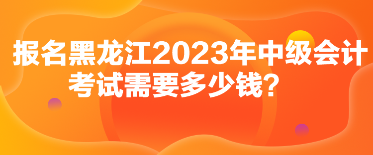 報名黑龍江2023年中級會計考試需要多少錢？