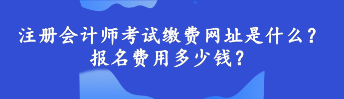 注冊(cè)會(huì)計(jì)師考試?yán)U費(fèi)網(wǎng)址是什么？報(bào)名費(fèi)用多少錢？