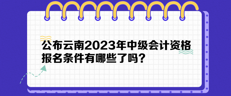 公布云南2023年中級會(huì)計(jì)資格報(bào)名條件有哪些了嗎？